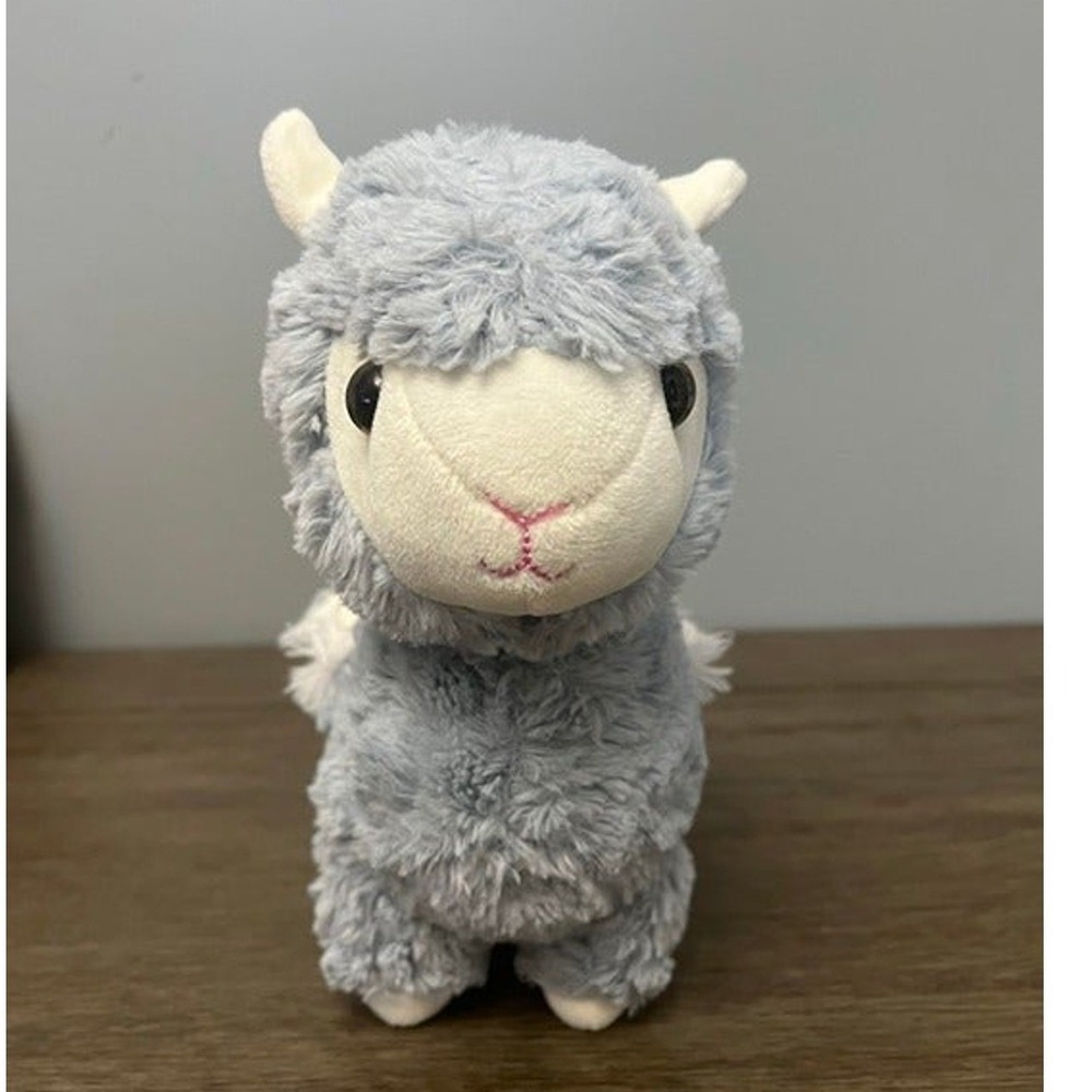 Kellytoy Blue Grey‎ Llama Plush Stuffed Animal Patterned Saddle Blanket
